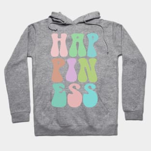 Happiness - Cute Pastel Typography Design Hoodie